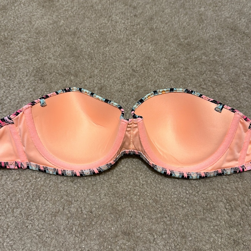 Multicolor patterned strapless bikini - Picture 4 of 7